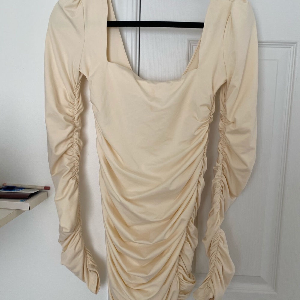 White Oh Polly Full Sleeve Dress - Picture 2 of 3